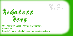 nikolett herz business card